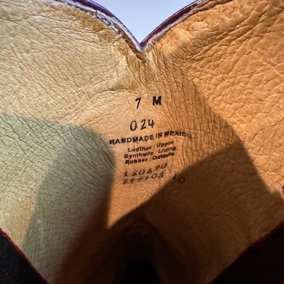 Rocky HandHewn Women's Square Toe Western Boot size 7 M Red Cranberry - Picture 10 of 13